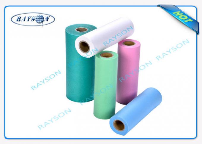 Beracun Biru non / Putih Ss Non Woven Medis Fabric hidrofobik Untuk Bed Sheets